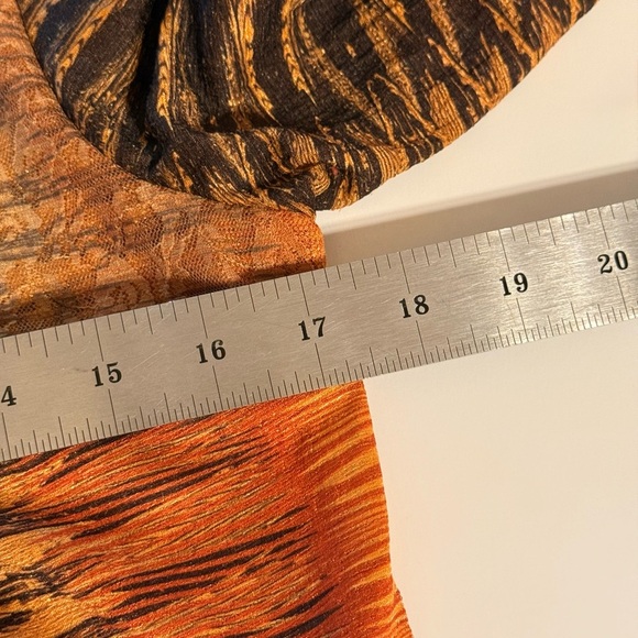 Dressbarn Boho Peasant Size Small Bell Sleeves Women’s Blouse Southwestern Print - Picture 8 of 16